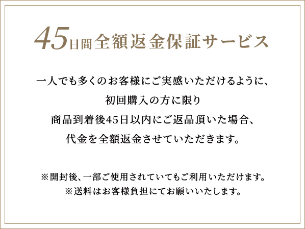 45日間全額返金保証サービス